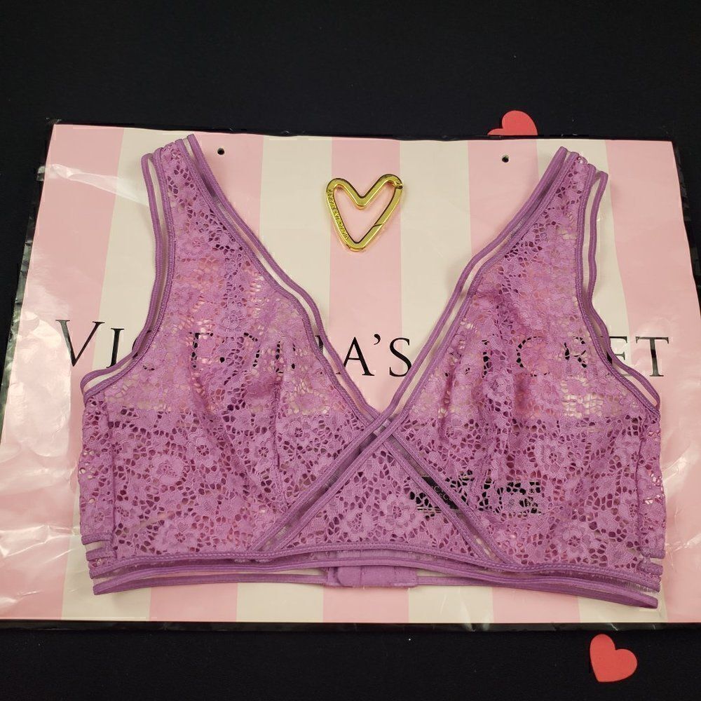 VS Lavender Very Sexy Lace Bralette Small